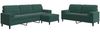 vidaXL 3-tlg. Sofagarnitur mit Kissen und Nackenrollen Dunkelgrün Samt 3278503 Bild 2