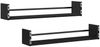 vidaXL Wandregal 2 pcs Schwarz Eichen-Optik 80 x 16 x 14 cm 869087 Bild 5