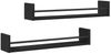 vidaXL Wandregal 2 pcs Schwarz Eichen-Optik 80 x 16 x 14 cm 869087 Bild 2