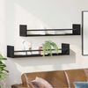 vidaXL Wandregal 2 pcs Schwarz Eichen-Optik 80 x 16 x 14 cm 869087 Bild 4