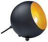 Runde LED Tischleuchte Retro aus Metall in Schwarz matt & innen Gold, Höhe 16cm Bild 4