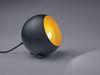 Runde LED Tischleuchte Retro aus Metall in Schwarz matt & innen Gold, Höhe 16cm Bild 5