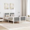vidaXL Bettrahmen Hellgrau 120 x 200 cm Massives Kiefernholz 878403 Bild 4