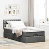 vidaXL Ottomane Bett mit Matratze & LEDs Dunkelgrau 90x200 cm Stoff 3312361 Bild 4