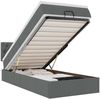 vidaXL Ottomane Bett mit Matratze & LEDs Dunkelgrau 90x200 cm Stoff 3312361 Bild 2