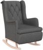 vidaXL Schaukelsessel mit Kautschukholz-Beinen Dunkelgrau Stoff 329406 Bild 2
