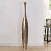 Deko Vase BOTTLE L 100 cm Aluminium Gold Blumenvase Modern Groß Bild 2
