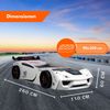 Autobett TURBO V2 Kinderbett im Rennwagen-Design mit Lattenrost Farbe Weiß Bild 4