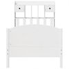 vidaXL Massivholzbett mit Regal ohne Matratze Weiß 90x200 cm Kiefer 3323162 Bild 4