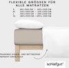 Schlafgut 'Casual' Spannbettlaken, für Matratzen bis 25 cm Höhe, 100% Bio-Baumwolle, Sand Mid, L 140x200 cm - 160x200 cm Bild 3