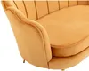 Vente-unique - DANDELION Sofa SamtStoff Gelb - B 73 cm x H 78 cm x L 124 cm Bild 5