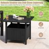 COSTWAY Gartentisch, klein Beistelltisch mit Schirmloch, wetterfest Bild 3