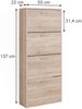Schuhkipper Gizmo Sonoma 59 x 137 cm mit 4 Fächern Vicco Bild 3