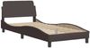 vidaXL Bettgestell "Dover" Dunkelbraun 90x190 cm Stoff 373088 Bild 3