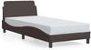 vidaXL Bettgestell "Dover" Dunkelbraun 90x190 cm Stoff 373088 Bild 2