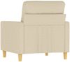 vidaXL 3-Sitzer-Sofa Braun 180 cm Stoff, Creme, 78x80 cm Bild 5