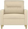 vidaXL 3-Sitzer-Sofa Braun 180 cm Stoff, Creme, 78x80 cm Bild 3