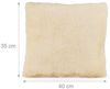 Relaxdays 4 x flauschige Kissen creme Bild 5