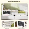 Kinderbett mit Lattenrost, Schubladen, Rausfallschutz, Regal und Tafel, 90x200 cm, Einzelbett, Holzbett, Jugendbett, Kiefer Bild 4