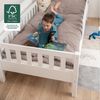 Ehrenkind Kinderbett mit Rausfallschutz aus massivem Kieferholz, Kinderbett 90x200 cm (zeitlos, hochwertig und auch für ältere Kinder geeignet, aus FSC zertifiziertem Holz), Jugendbett, Kinderbett mit Rausfallschutz Bild 2