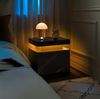 Nachttisch mit LED und 2 Schubladen in Schwarz-Gold, 50 x 53 x 36 cm, aus Holzwerkstoff Bild 2