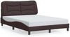 vidaXL Bettgestell mit LED ohne Matratze "Hvar" Dunkelbraun 140x190 cm Stoff 3213700 Bild 5