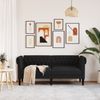 vidaXL Chesterfield-Sofa 2-Sitzer Schwarz Stoff 372549 Bild 3