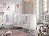 Babybett >Amori< in Weiß, Holzwerkstoff - 129x88,1x66,9cm (BxHxT) Bild 2