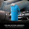 Ninja Thirsti Wasserflasche, Thermobecher to go, 530 ml, auslaufsicherer Deckel, für kohlensäurehaltige, heiße & kalte Getränke, dreifach isolierte Reiseflasche, Edelstahl, Tropenblau, DW1801EUUKSB Bild 2