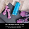 Ninja Thirsti Wasserflasche, Thermobecher to go, 530 ml, auslaufsicherer Deckel, für kohlensäurehaltige, heiße & kalte Getränke, dreifach isolierte Reiseflasche, Edelstahl, Tropenblau, DW1801EUUKSB Bild 4