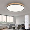 LED Deckenleuchte, Holzoptik, Dimmer, Fernbedienung, D 60 cm Bild 4