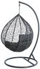 Polyrattan Hängesessel Hängekorb mit Gestell Rattan Hängestuhl Sessel Anthrazit Bild 3