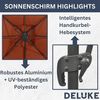 Sonnenschirm rechteckig LOTI 300cm Terrakotta UV-Schutz, Kippbar, Kurbelsystem Ampelschirm rechteckig Freiarm Sonnenschirm 300 cm Kurbelschirm Standschirm Sonnenschutz Gartenschirm Bild 2