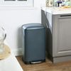 Songmics Mülleimer mit Inneneimer und Deckel, Softclose, luftdicht, Stahl, 30 Liter, Rauchgrau Bild 2