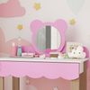 Kinderschminktisch Set Mit Spiegel & Hocker Bärendesign - Kinder Frisiertisch Mit Schublade Aus Spanplatte, Für 3-8 Jahre Bild 4
