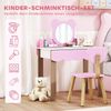 Kinderschminktisch Set Mit Spiegel & Hocker Bärendesign - Kinder Frisiertisch Mit Schublade Aus Spanplatte, Für 3-8 Jahre Bild 2