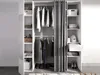 Vente-unique - BERTRAND Wardrobe and walk-in wardrobe Holz, Platte Weiß - B 50 cm x H 205 cm x L 177,5 cm Bild 2