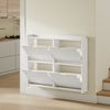 SoBuy FSR100-E-W Schuhschrank, MDF, Lackiert, Weiß, 80 x 100 x 30 cm Bild 2