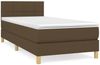 vidaXL Polsterbett mit Matratze Dunkelbraun 90x200 cm Stoff, Härtegrad: H2 [3140588] Bild 2