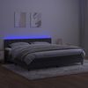 vidaXL Boxspringbett mit Matratze & LED Dunkelgrau 200x200 cm Samt, Härtegrad: H2 [3134664] Bild 4