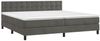 vidaXL Boxspringbett mit Matratze & LED Dunkelgrau 200x200 cm Samt, Härtegrad: H2 [3134664] Bild 3