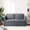 vidaXL Bodensofa mit Schlaffunktion Dunkelgrau 122x204x55 cm Samt 353958 Bild 3
