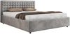 Polsterbett mit Holzlattenrost Doppelbett PAVO CLASSIC, hohe Kopfteil, Bettkasten mit Gasdruckfeder - 200 x 200 cm - Hellgrau Velvet Bild 5