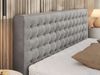 Polsterbett mit Holzlattenrost Doppelbett PAVO CLASSIC, hohe Kopfteil, Bettkasten mit Gasdruckfeder - 200 x 200 cm - Hellgrau Velvet Bild 3
