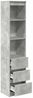 Highboard, BuffetSchrank, Büroschrank Betongrau 37,5x35x180 cm Holzwerkstoff Bild 5