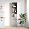 Highboard, BuffetSchrank, Büroschrank Betongrau 37,5x35x180 cm Holzwerkstoff Bild 3