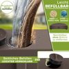 tillvex® Sonnenschirmständer PAVERA mit Rollen & Bremsen Braun | Schirmständer befüllbar 37 Liter / 56 kg | Schirmgewicht Sonnenschirm & Marktschirm Ø 1,8-3,7m | Ampelschirmständer wetterfest Bild 4