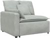 vidaXL Modulares Sofa mit Kissen Samt Hellgrau 3321328 Bild 3