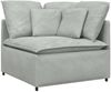 vidaXL Modulares Sofa mit Kissen Samt Hellgrau 3321328 Bild 5