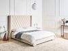 Bett mit Lattenrost LUBBON 160 x 200 cm Samtstoff Cremeweiß Bild 3